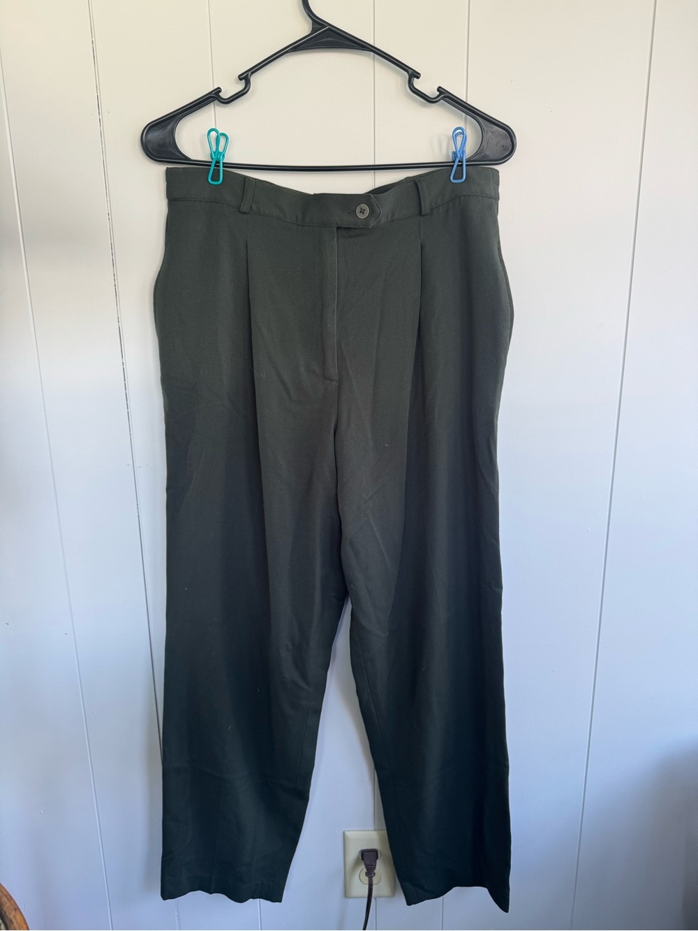 Foxcroft Olive Green Dress Pants